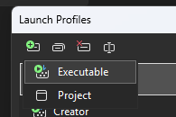 Create new Profile > Executable