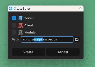 Create script prompt