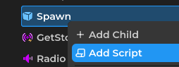 Add script option